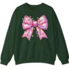 5.8 Pink Christmas Lights Bow Sweatshirt
