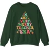 5.8 In My Merry Teacher Era Christmas Sweatshirt