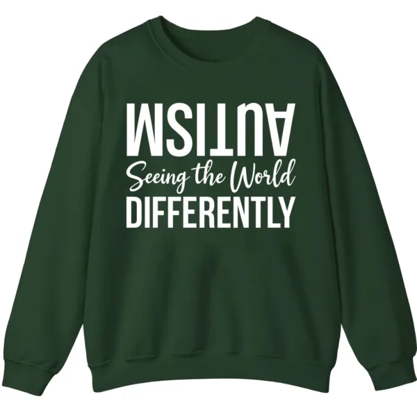 5.8 Seeing The World Differently Neurodiversity Sweatshirt, Minimalist Autism Acceptance Pullover