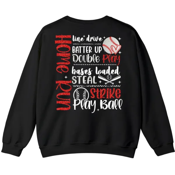 Baseball Home Run Sayings Sweatshirt, Softball Game Day Player Shirt, Bases Loaded Strike Crewneck