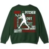 6.7 Baseball Terms Word Cloud Sweatshirt, Player Game Day Pullover, Grand Slam Pitcher Catcher Fan Crewneck