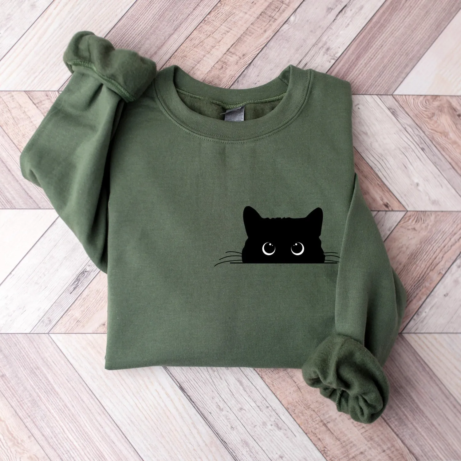 Cute Black Cat Halloween Sweatshirt Cute Black Cat Halloween Sweatshirt