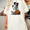 Skeleton Pumpkin Coffee Halloween T-Shirt Skeleton Pumpkin Coffee Halloween T-Shirt