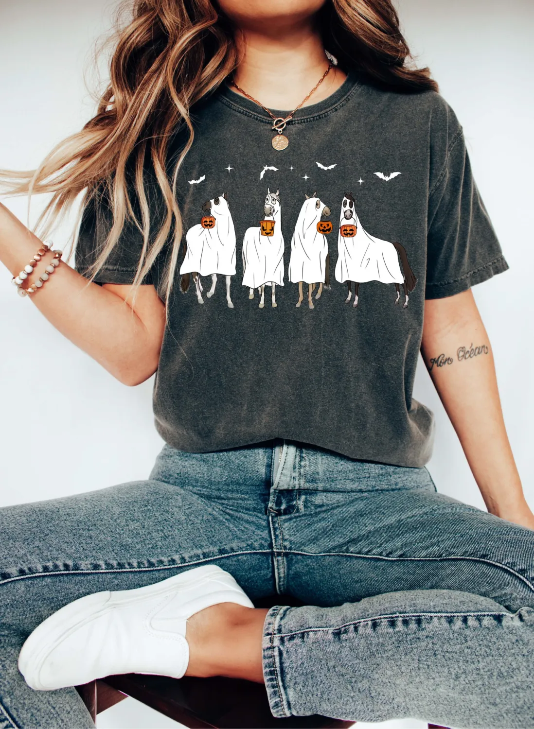 Cute Ghost Horse Halloween T-Shirt Cute Ghost Horse Halloween T-Shirt