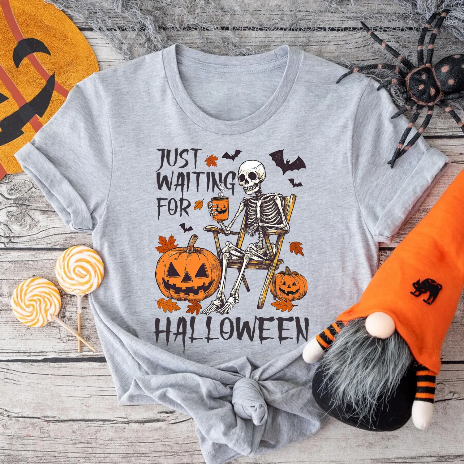Skeleton Halloween Sweatshirt: Funny Pumpkin Crewneck Skeleton Halloween Sweatshirt: Funny Pumpkin Crewneck