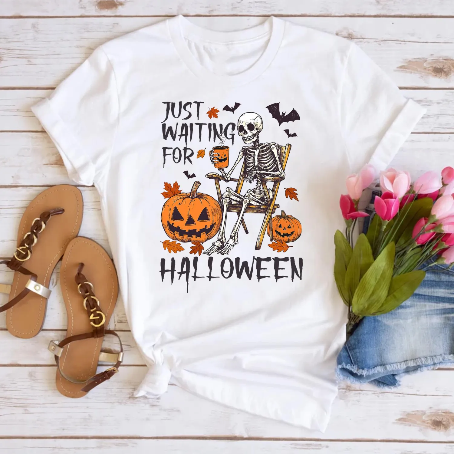 Skeleton Halloween Sweatshirt: Funny Pumpkin Crewneck Skeleton Halloween Sweatshirt: Funny Pumpkin Crewneck