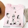 Cute Black Cat & Ghost Halloween T-Shirt