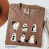 Cute Black Cat & Ghost Halloween T-Shirt