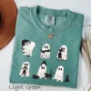 Cute Black Cat & Ghost Halloween T-Shirt