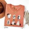 Cute Black Cat & Ghost Halloween T-Shirt