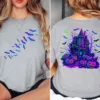 Retro Flying Bats Haunted House Halloween T-Shirt Retro Flying Bats Haunted House Halloween T-Shirt