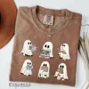 Halloween Bookshelf Ghost Reader T-shirt
