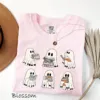 Halloween Bookshelf Ghost Reader T-shirt
