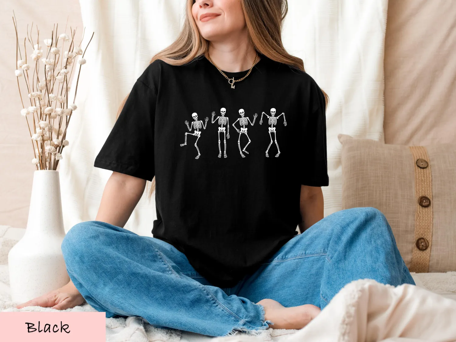 Dancing Skeleton Halloween Sweatshirt Dancing Skeleton Halloween Sweatshirt
