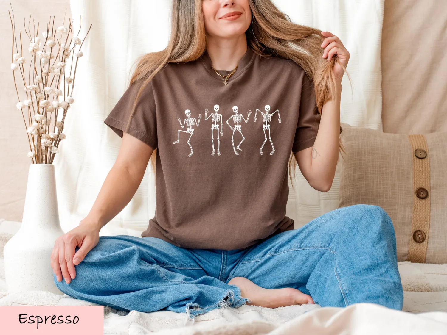 Dancing Skeleton Halloween Sweatshirt Dancing Skeleton Halloween Sweatshirt