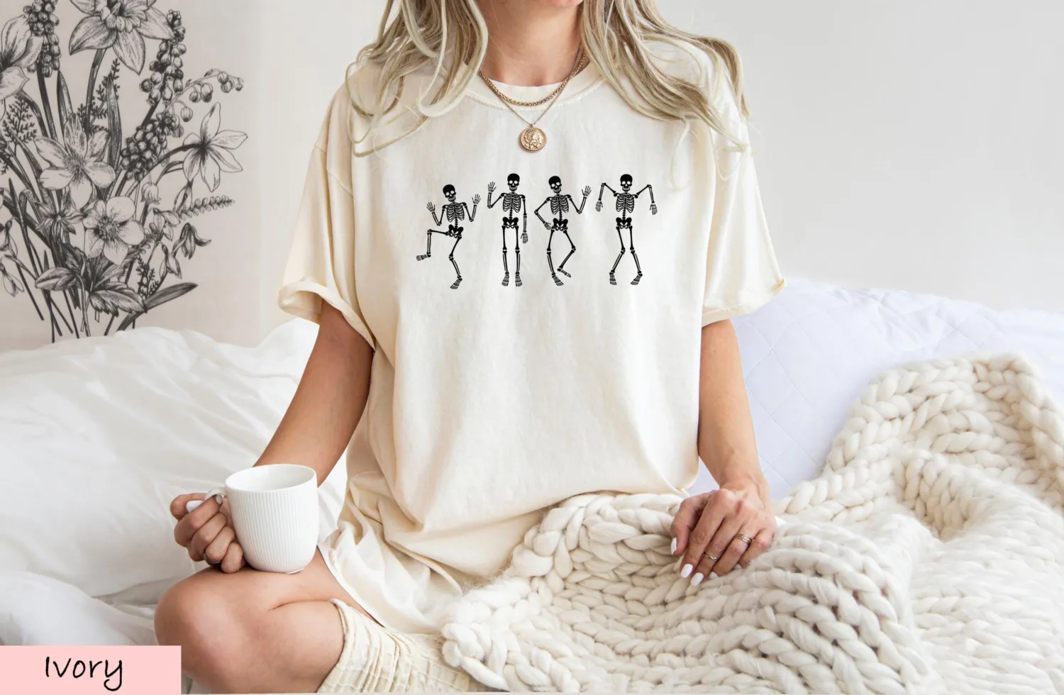 Dancing Skeleton Halloween Sweatshirt Dancing Skeleton Halloween Sweatshirt