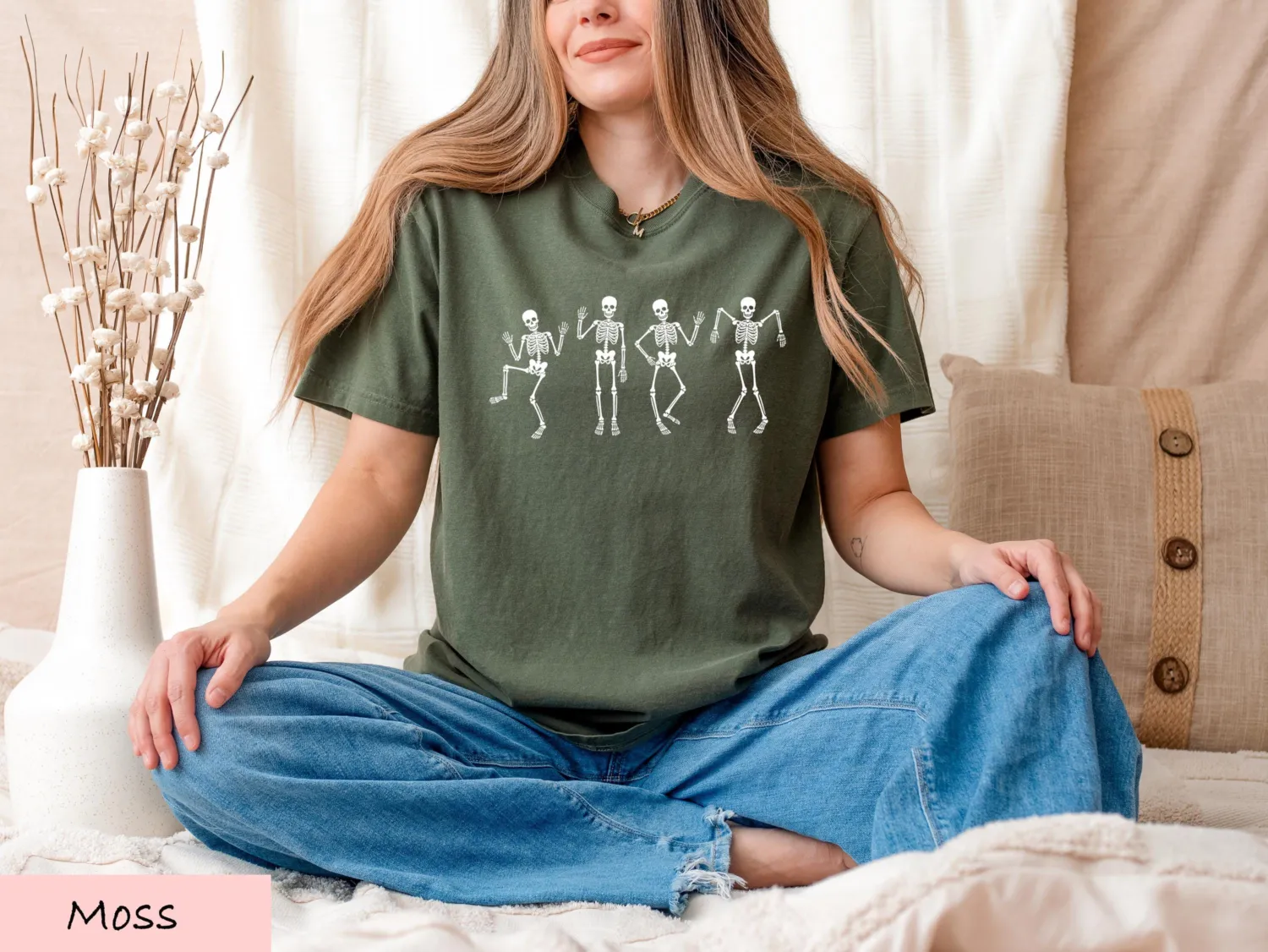 Dancing Skeleton Halloween Sweatshirt Dancing Skeleton Halloween Sweatshirt