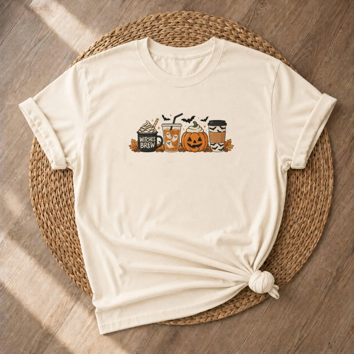Halloween Pumpkin Latte Lineup T-Shirt Halloween Pumpkin Latte Lineup T-Shirt