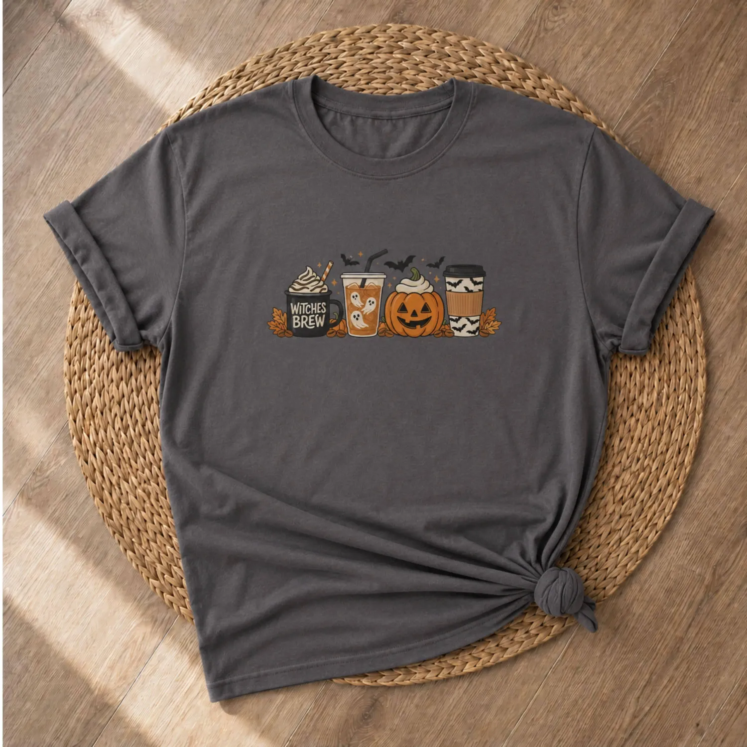 Halloween Pumpkin Latte Lineup T-Shirt Halloween Pumpkin Latte Lineup T-Shirt