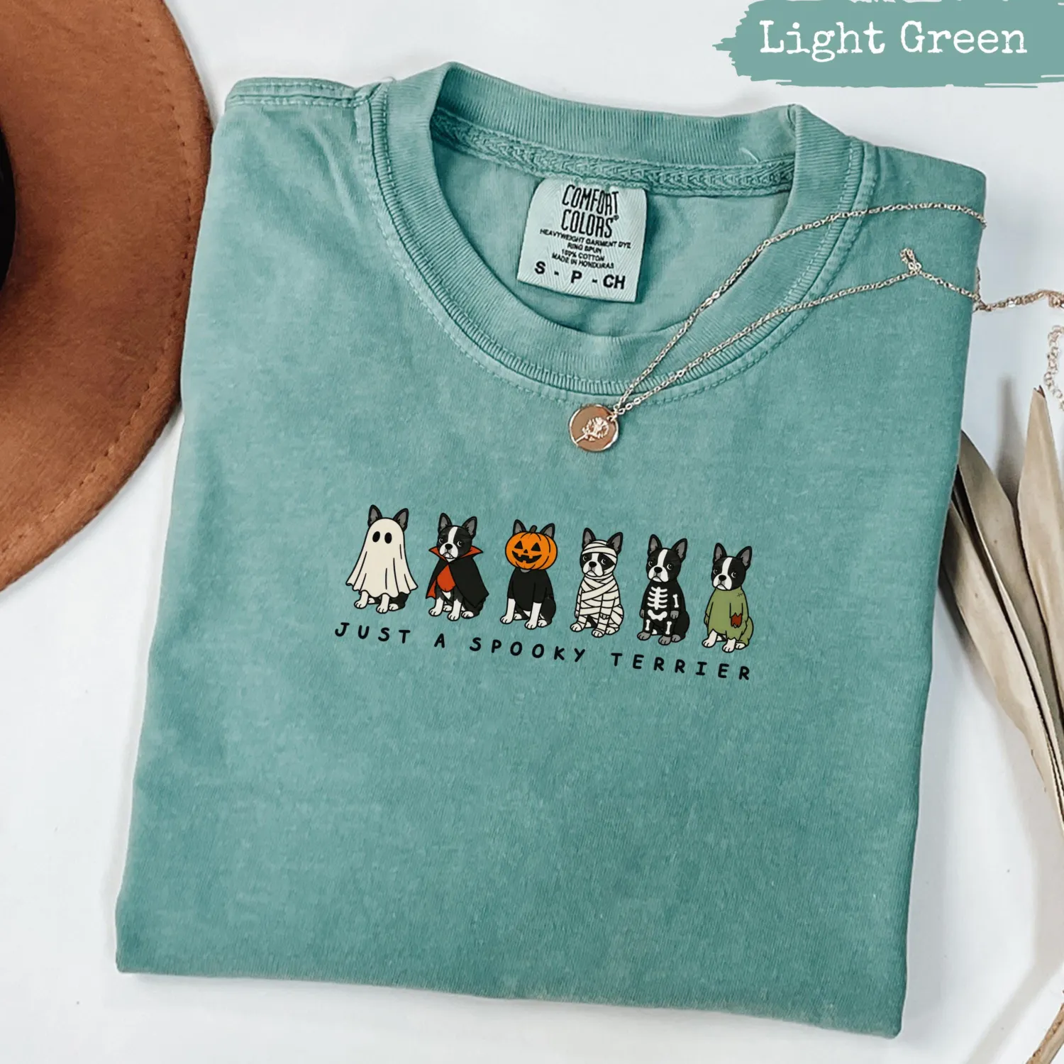 Spooky Boston Terrier Halloween T-Shirt Spooky Boston Terrier Halloween T-Shirt