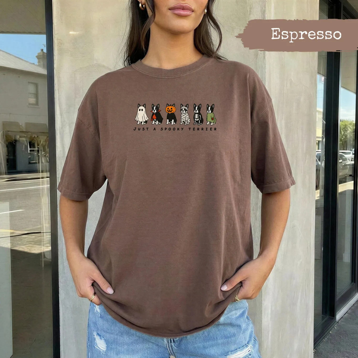 Spooky Boston Terrier Halloween T-Shirt Spooky Boston Terrier Halloween T-Shirt