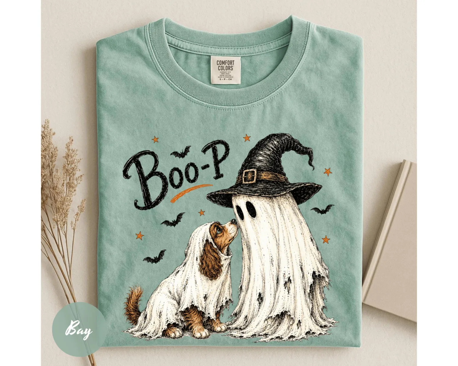 Boo-P Ghost Dog Halloween T-Shirt Boo-P Ghost Dog Halloween T-Shirt