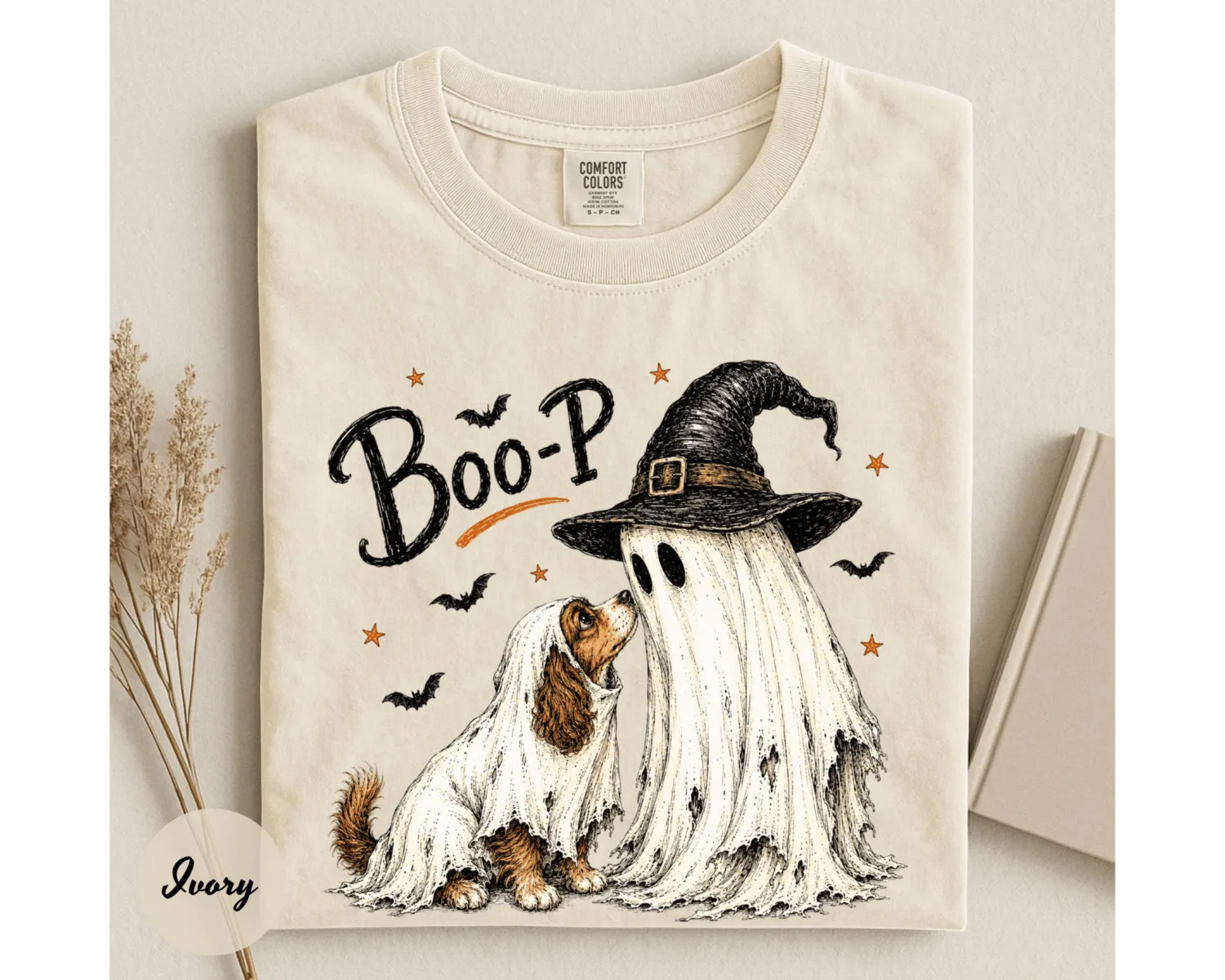Boo-P Ghost Dog Halloween T-Shirt Boo-P Ghost Dog Halloween T-Shirt