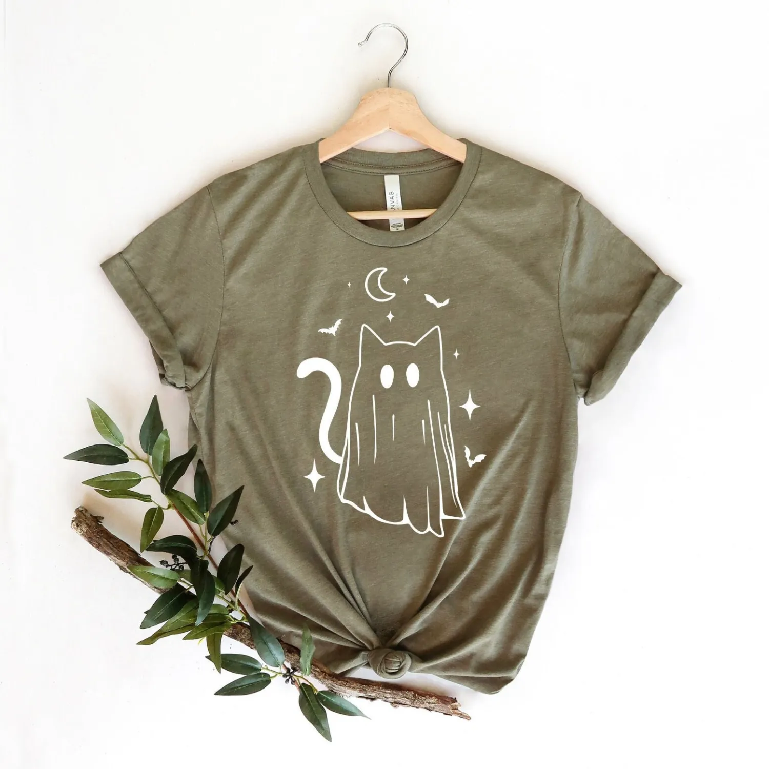 Ghost Cat Halloween Shirt, Ghost Cat T-Shirt, Funny Ghost Cat Tee, Cute Halloween Shirt, Funny Halloween Cat Lover Shirt, Spooky Cat Shirt Cute Ghost Cat Halloween T-Shirt