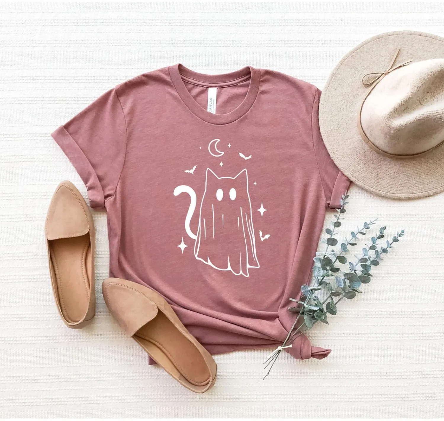 Ghost Cat Halloween Shirt, Ghost Cat T-Shirt, Funny Ghost Cat Tee, Cute Halloween Shirt, Funny Halloween Cat Lover Shirt, Spooky Cat Shirt Cute Ghost Cat Halloween T-Shirt