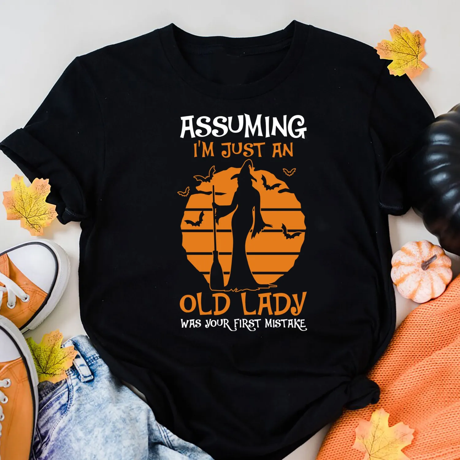 Old Lady Witch Halloween T-Shirt Old Lady Witch Halloween T-Shirt