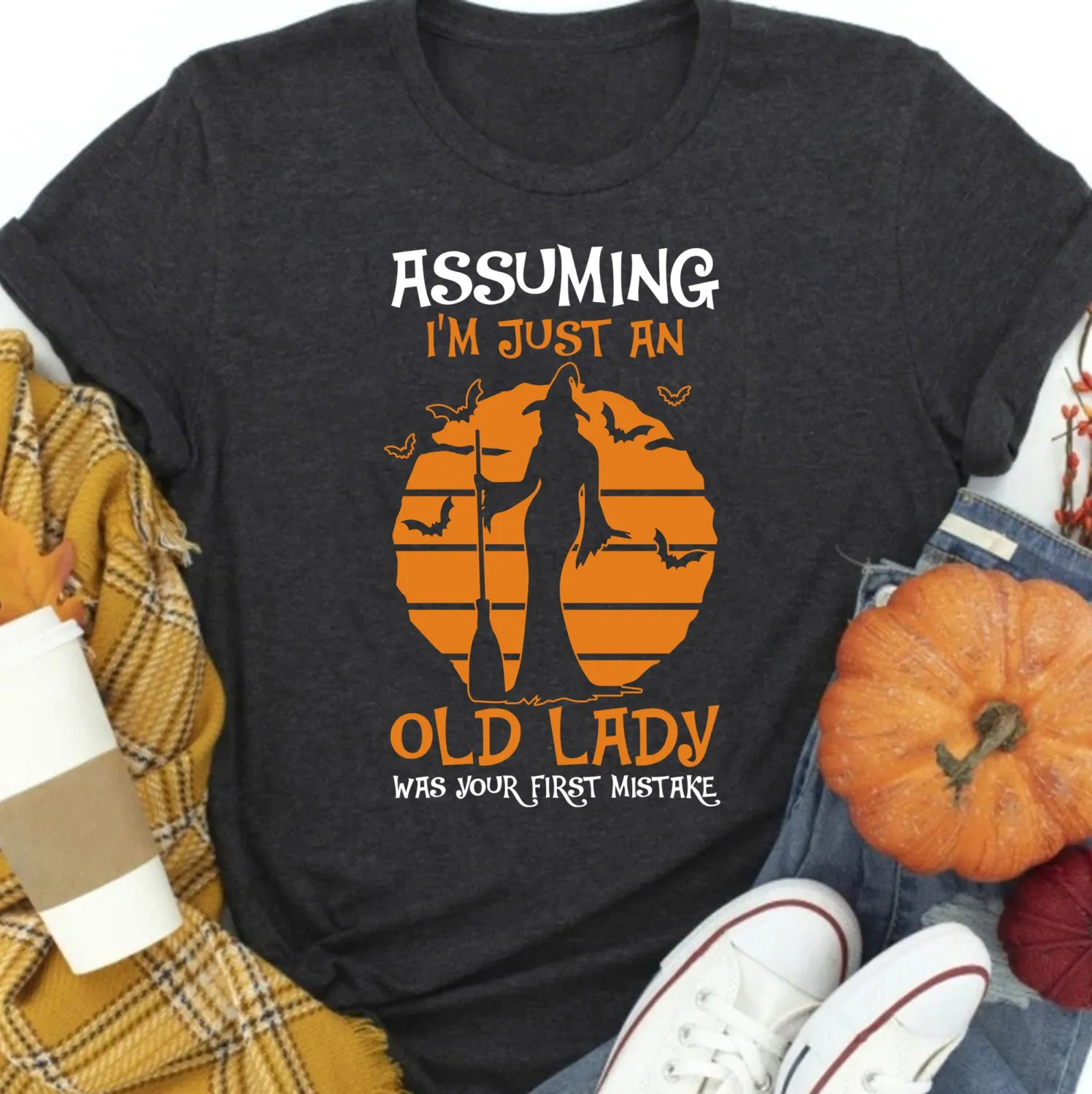 Old Lady Witch Halloween T-Shirt