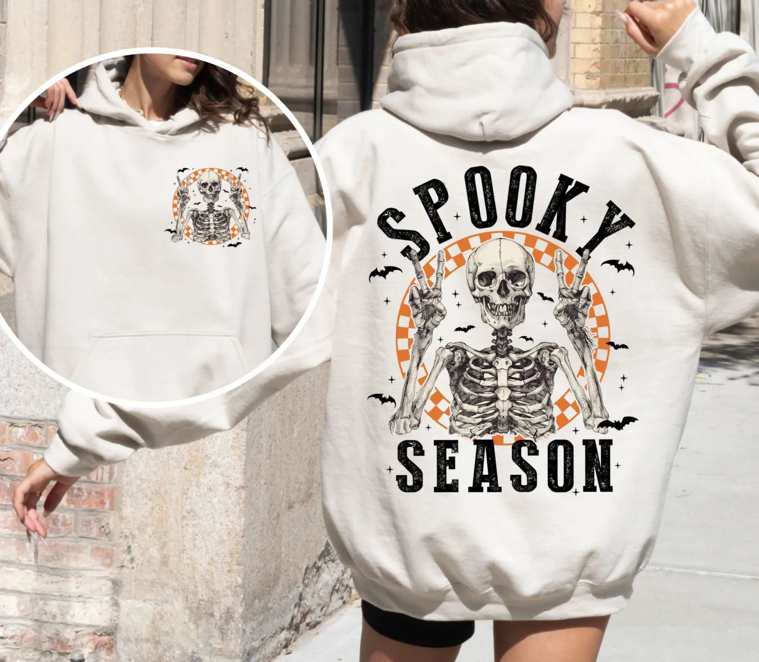 Retro Halloween Skeleton Spooky Season Hoodie Retro Halloween Skeleton Spooky Season Hoodie