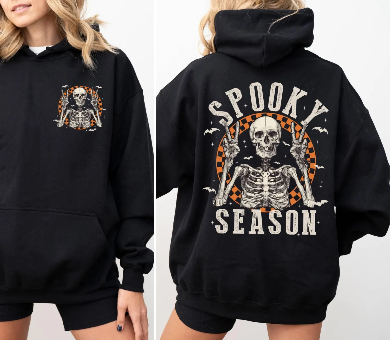 Retro Halloween Skeleton Spooky Season Hoodie Retro Halloween Skeleton Spooky Season Hoodie