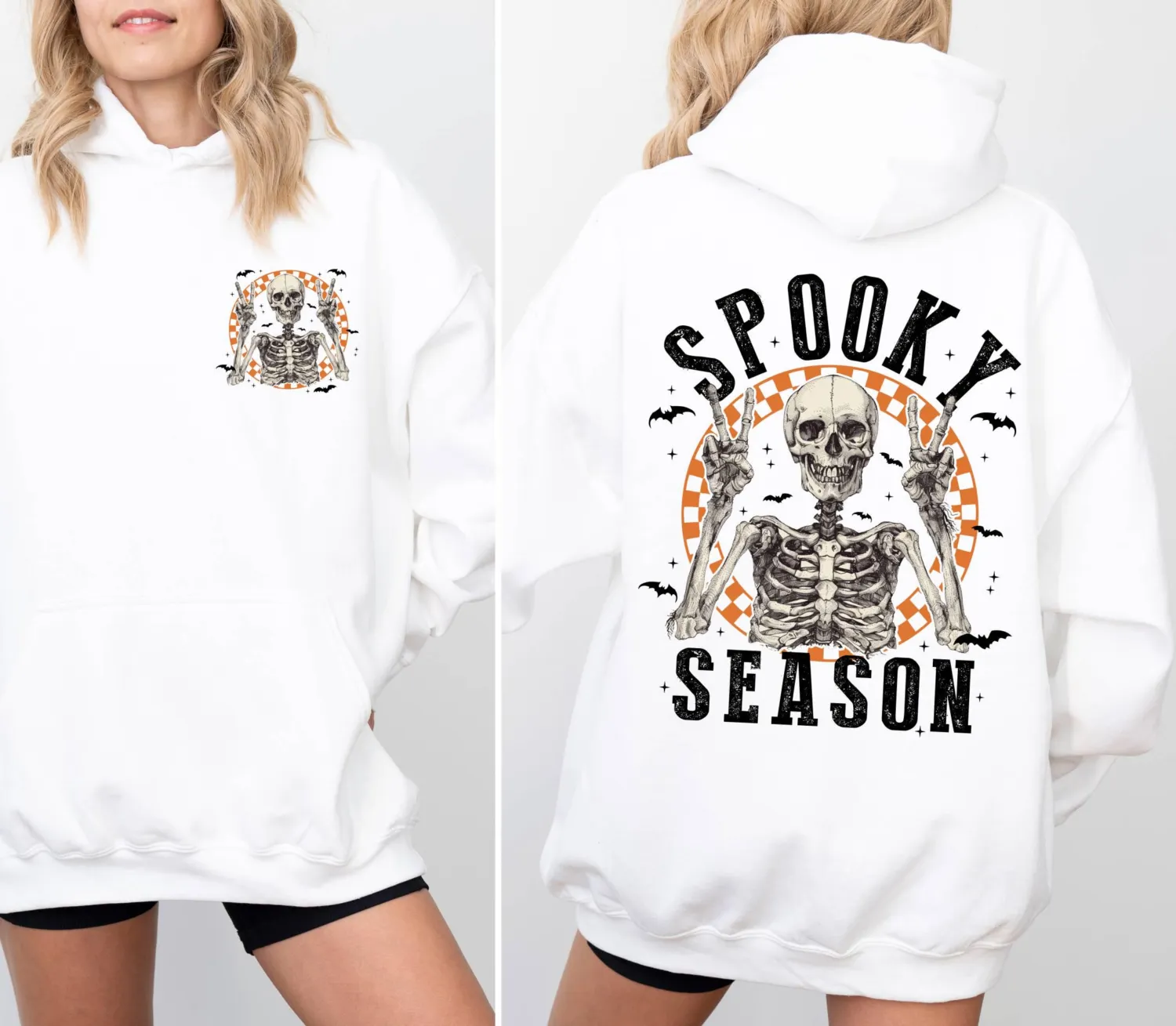 Retro Halloween Skeleton Spooky Season Hoodie Retro Halloween Skeleton Spooky Season Hoodie