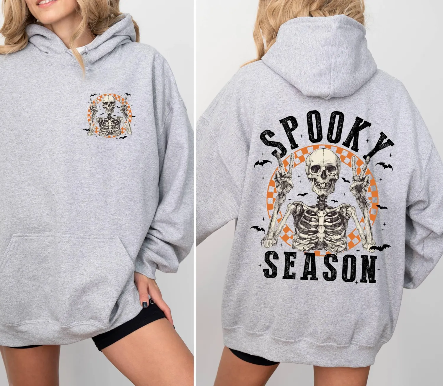 Retro Halloween Skeleton Spooky Season Hoodie Retro Halloween Skeleton Spooky Season Hoodie