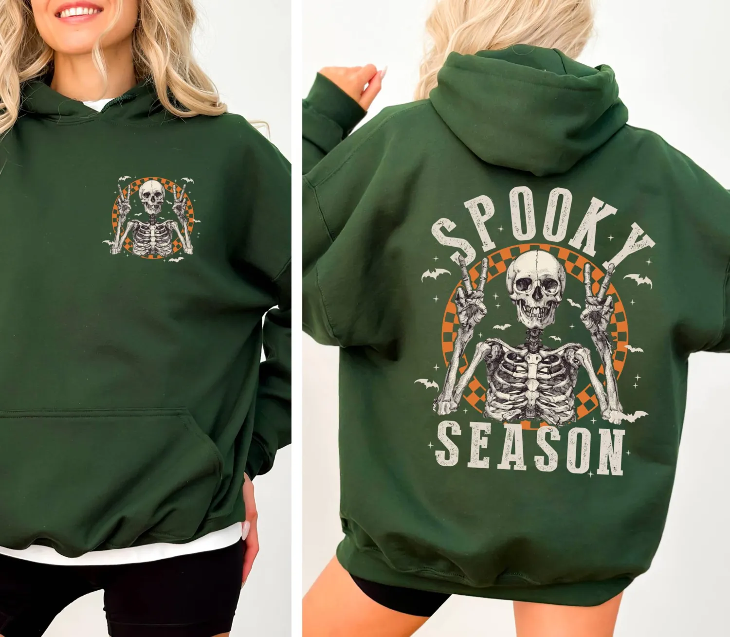 Retro Halloween Skeleton Spooky Season Hoodie Retro Halloween Skeleton Spooky Season Hoodie