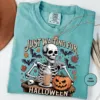 Just Waiting for Halloween Skeleton T-Shirt Just Waiting for Halloween Skeleton T-Shirt
