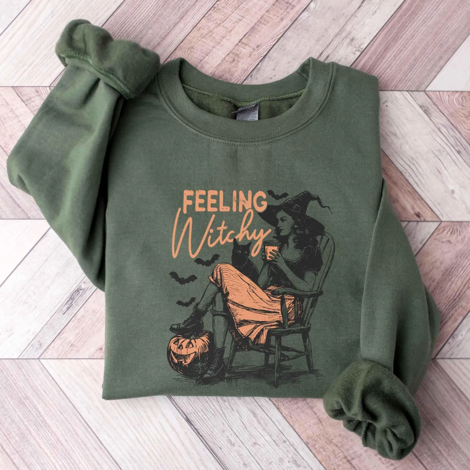 Feeling Witchy Halloween Sweatshirt Feeling Witchy Halloween Sweatshirt