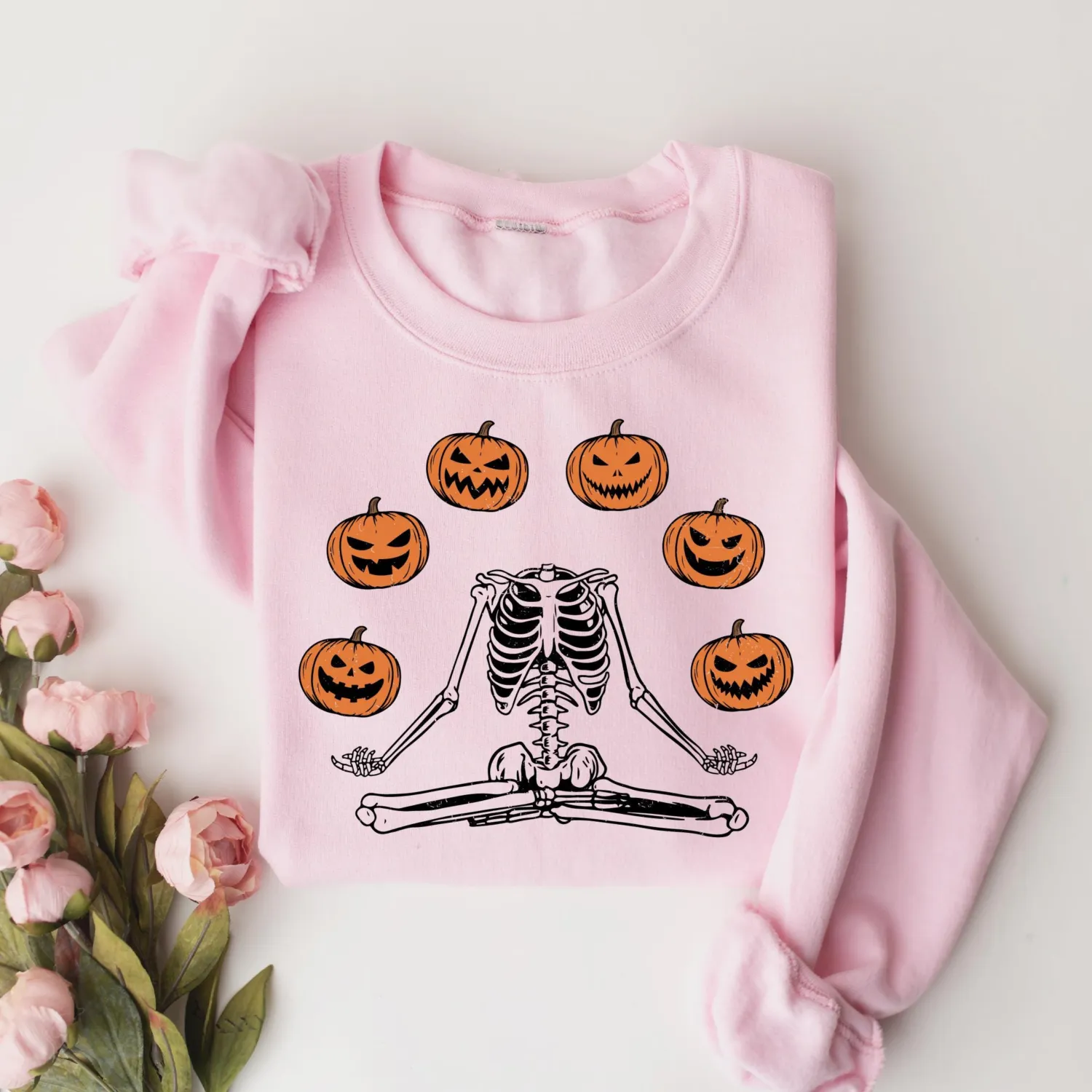 Funny Skeleton Pumpkin Halloween Sweatshirt Funny Skeleton Pumpkin Halloween Sweatshirt