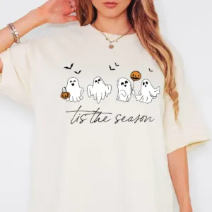 Tis The Season Retro Ghost Halloween T-Shirt Tis The Season Retro Ghost Halloween T-Shirt