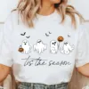 Tis The Season Retro Ghost Halloween T-Shirt