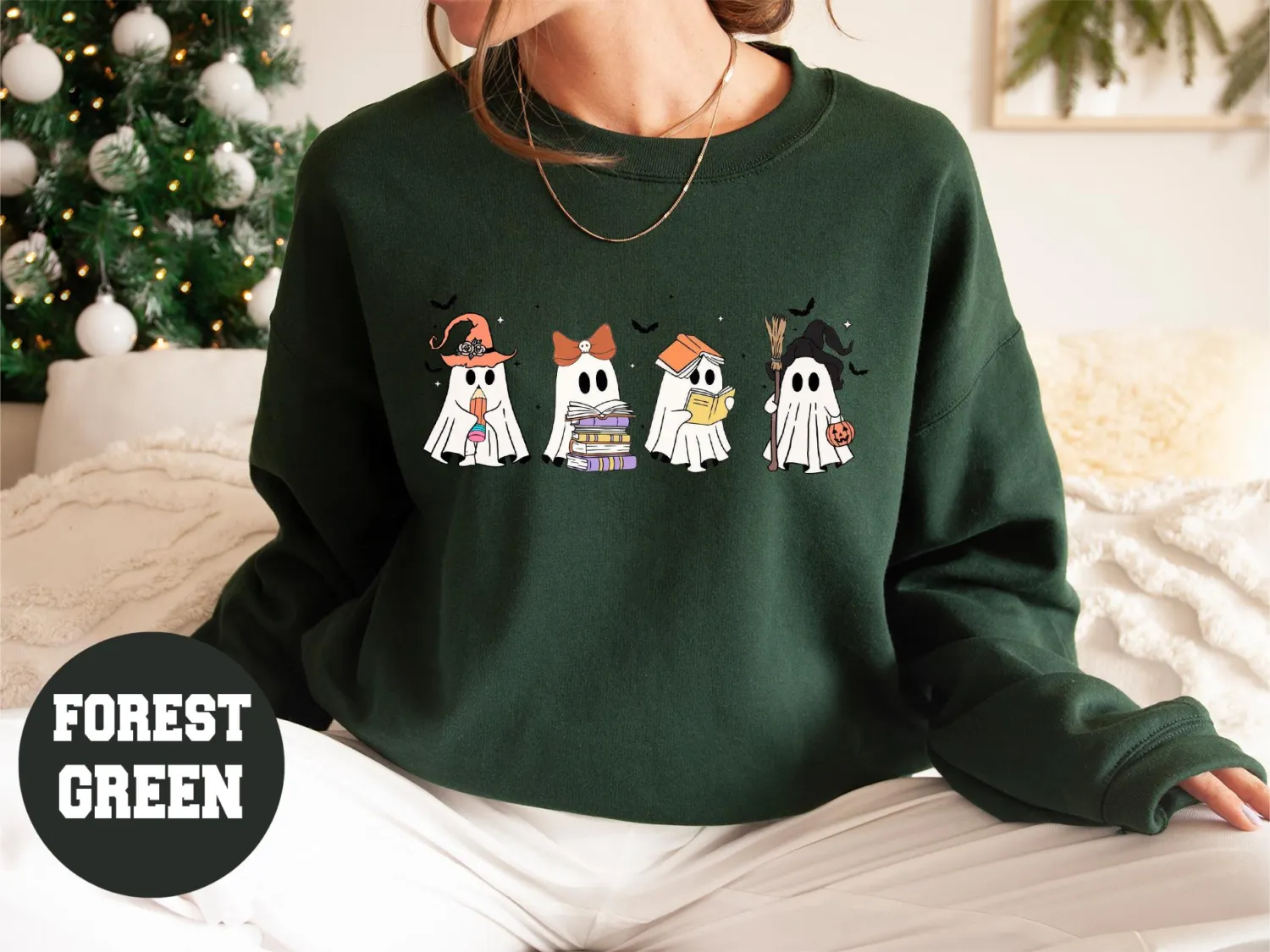 Halloween Ghosts Reading Books Sweatshirt Halloween Ghosts Reading Books Sweatshirt