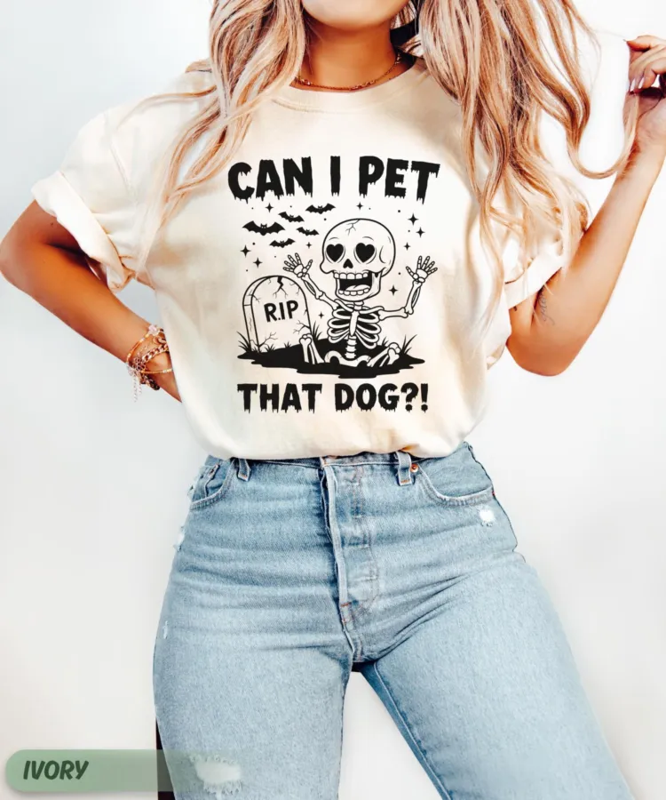 Home 16 Retro Skeleton Dog Mama Halloween T-Shirt