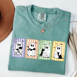 Cute Ghost Cat Halloween T-Shirt Cute Ghost Cat Halloween T-Shirt