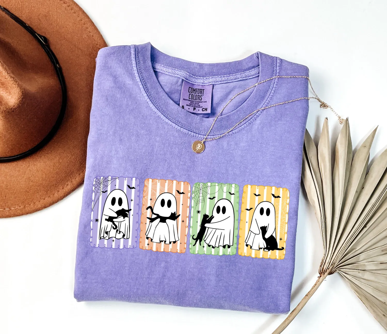 Cute Ghost Cat Halloween T-Shirt Cute Ghost Cat Halloween T-Shirt