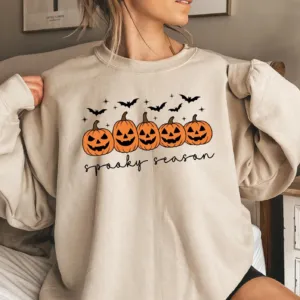 Spooky Season Pumpkin Halloween Sweatshirt