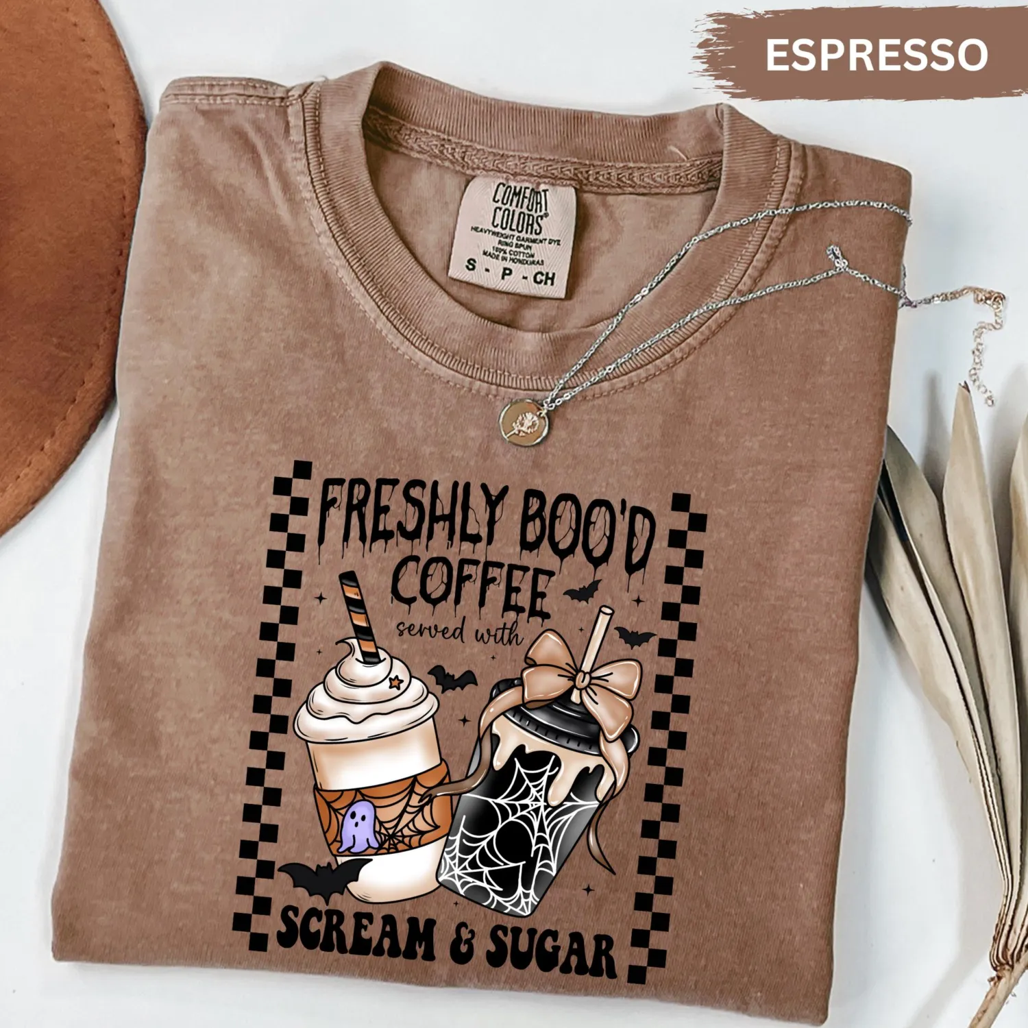 Freshly Boo'd Ghost Coffee Halloween Sweatshirt Freshly Boo'd Ghost Coffee Halloween Sweatshirt