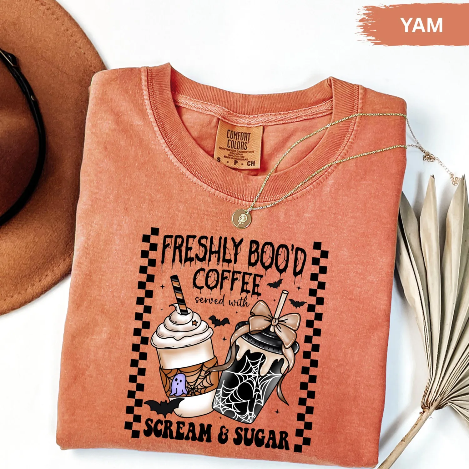 Freshly Boo'd Ghost Coffee Halloween Sweatshirt Freshly Boo'd Ghost Coffee Halloween Sweatshirt