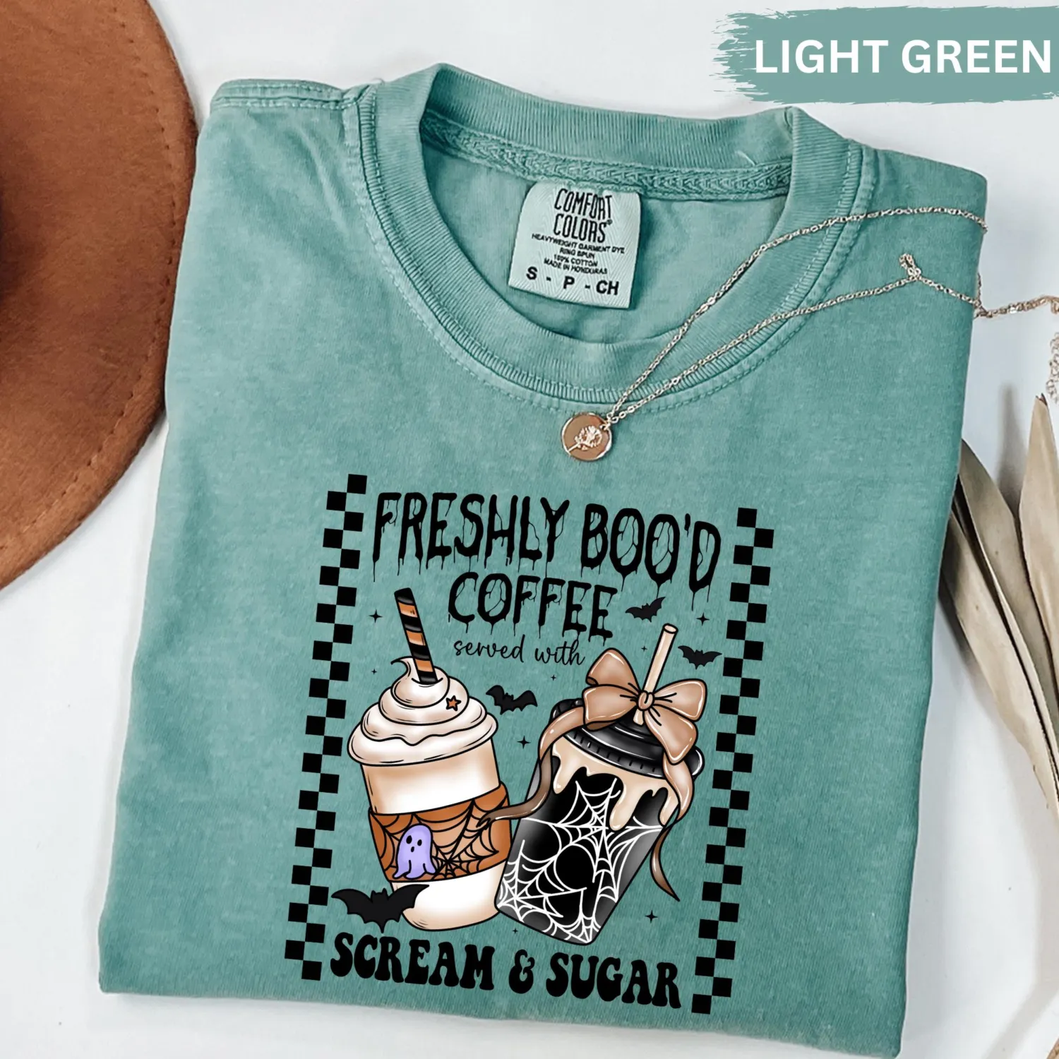 Freshly Boo'd Ghost Coffee Halloween Sweatshirt Freshly Boo'd Ghost Coffee Halloween Sweatshirt