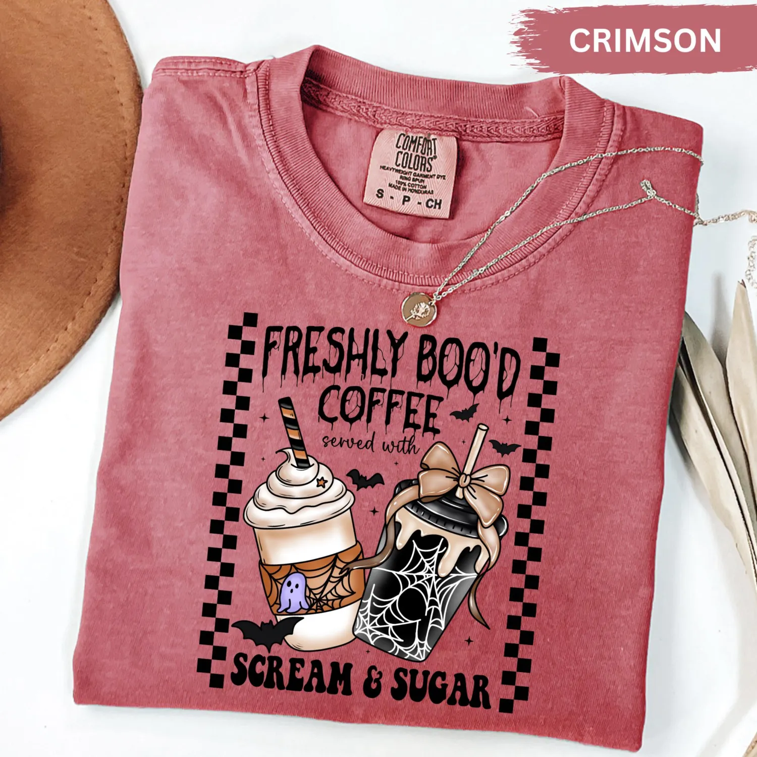 Freshly Boo'd Ghost Coffee Halloween Sweatshirt Freshly Boo'd Ghost Coffee Halloween Sweatshirt